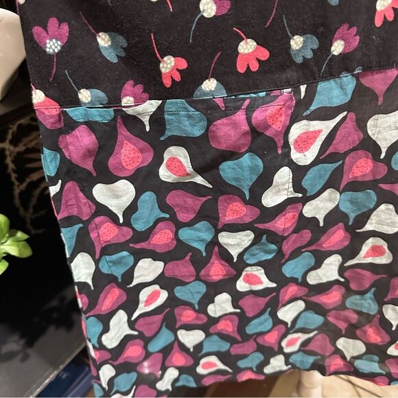 Gudrun Sjoden Black Floral Fig Print Organic Cotton Tunic Dress Size XXL - Picture 4 of 10